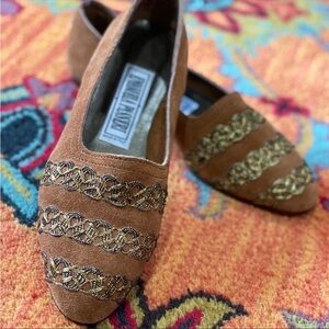 Vintage 1990 Emanuela Passeri Suede Flats